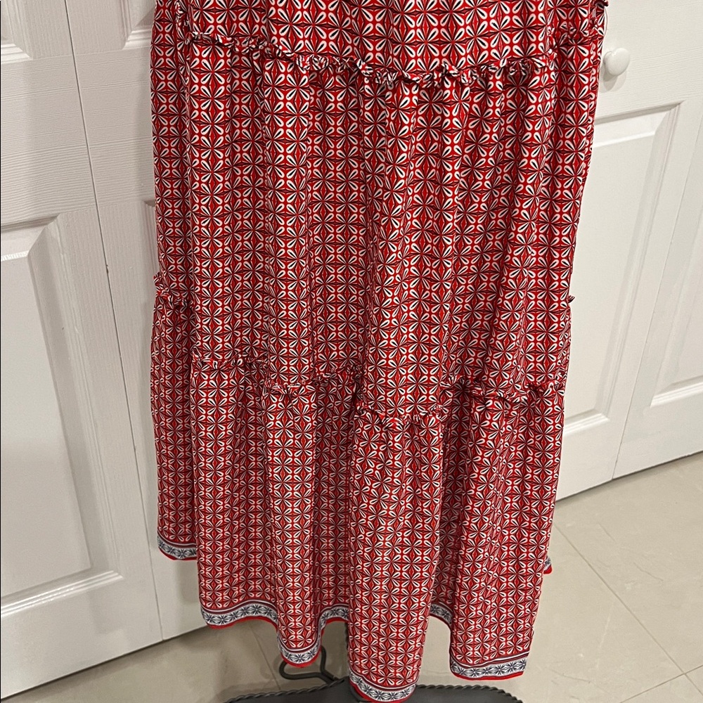 Red Patterned Maxi Dress - Picture 9 of 9